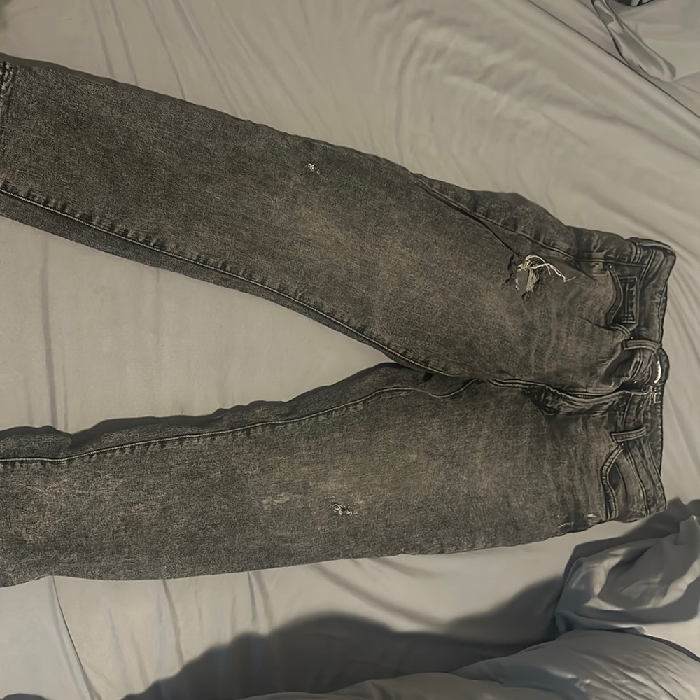 OG straight distress black denim. Old Navy Jeans